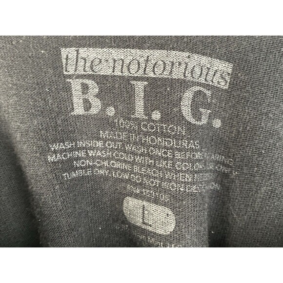Biggie Smalls AKA The Notorious B.I.G Brooklyn New York Black T Shirt Sz Large - Picture 3 of 6